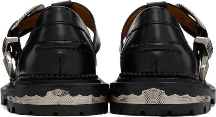 Toga Pulla Black Buckle Loafers - Image 2