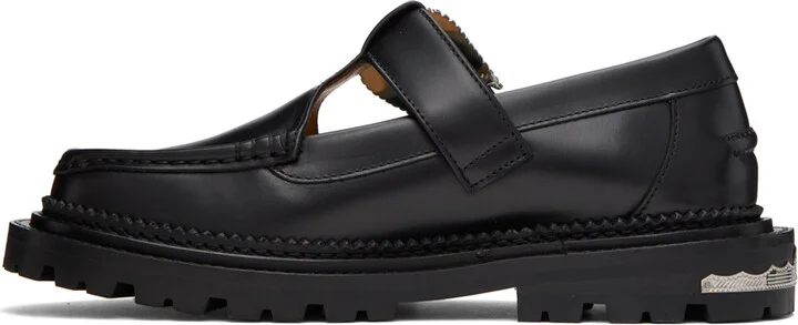 Toga Pulla Black Buckle Loafers - Image 3