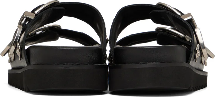 Toga Pulla Black Buckle Sandals - Image 2