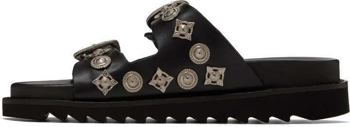 Toga Pulla Black Buckle Sandals - Image 3