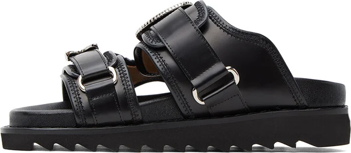 Toga Pulla Black Buckle Sandals - Image 3