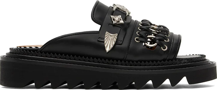 Toga Pulla Black Chain Sandals