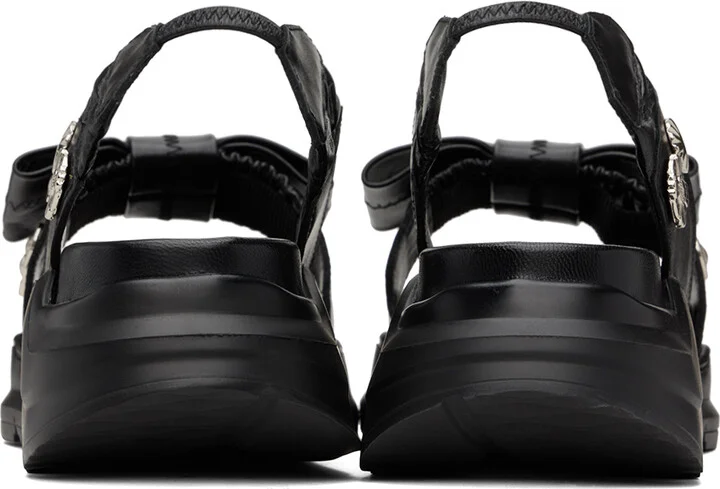 Toga Pulla Black Chunky Sandals - Image 2