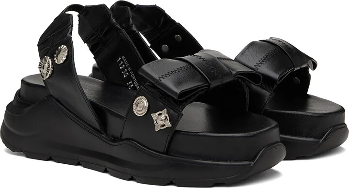 Toga Pulla Black Chunky Sandals - Image 4
