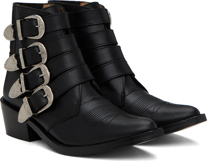 Toga Pulla Black Cowboy Boots - Image 4