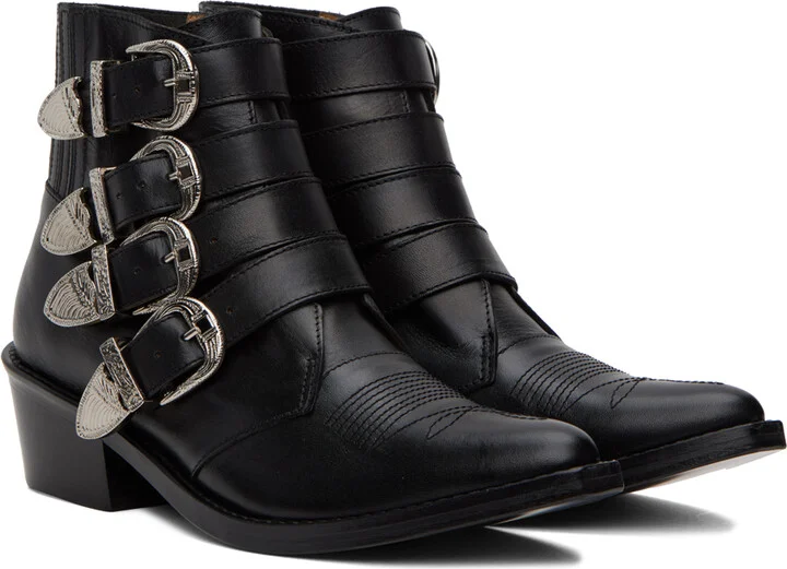 Toga Pulla Black Cowboy Boots - Image 4