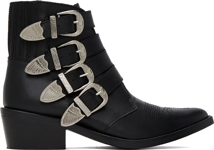 Toga Pulla Black Cowboy Boots