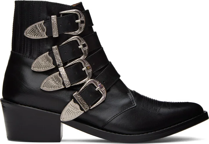 Toga Pulla Black Cowboy Boots