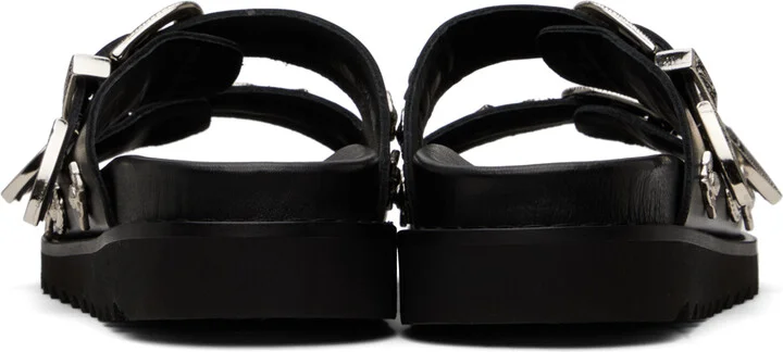 Toga Pulla Black Double Buckle Charms Sandals - Image 2