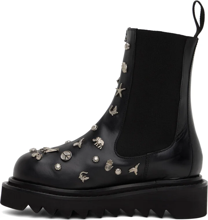 Toga Pulla Black Embellished Boots - Image 3