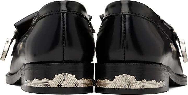 Toga Pulla Black Embellished Loafers - Image 2