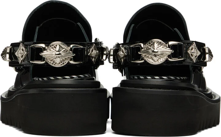 Toga Pulla Black Embellished Loafers - Image 2