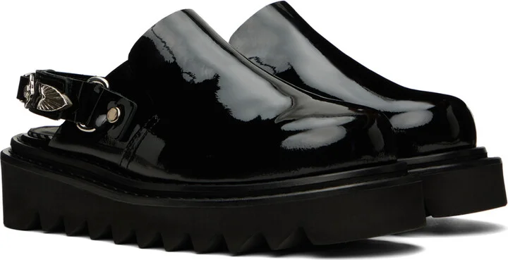Toga Pulla Black Embellished Loafers - Image 4