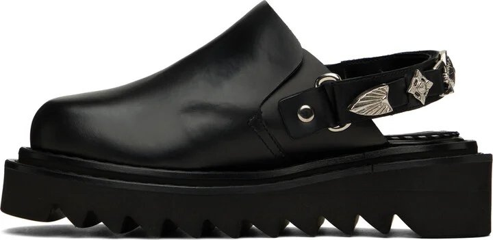 Toga Pulla Black Embellished Loafers - Image 3