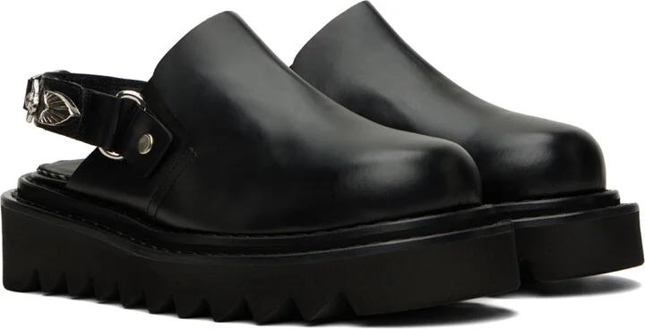 Toga Pulla Black Embellished Loafers - Image 4