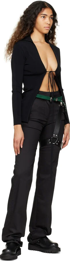 Toga Pulla Black Embellished Loafers - Image 5