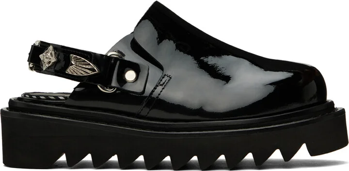 Toga Pulla Black Embellished Loafers