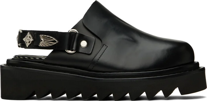 Toga Pulla Black Embellished Loafers