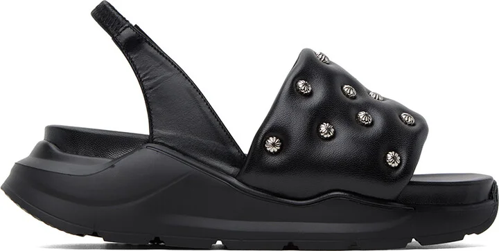 Toga Pulla Black Embellished Sandals