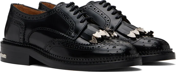 Toga Pulla Black Fringed Oxfords - Image 4