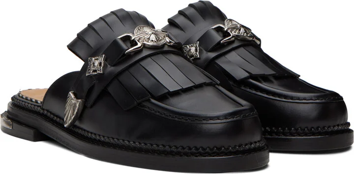 Toga Pulla Black Hard Loafers - Image 4