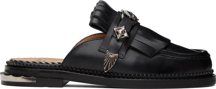 Toga Pulla Black Hard Loafers