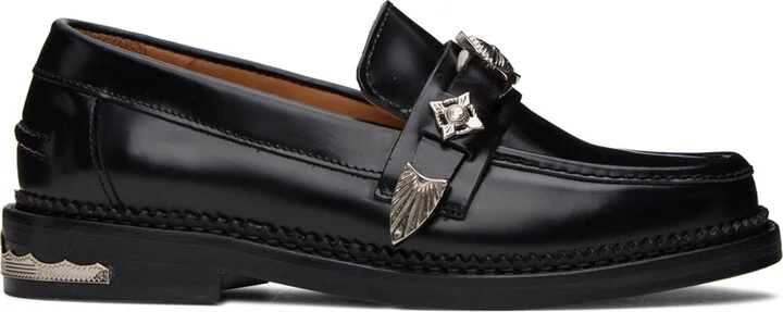 Toga Pulla Black Hardware Loafers