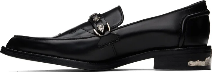 Toga Pulla Black Heel Detail Loafers - Image 3