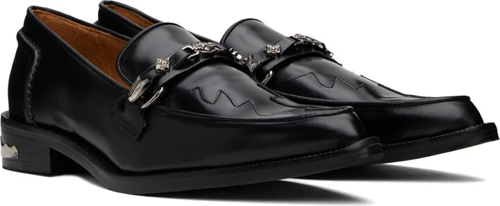 Toga Pulla Black Heel Detail Loafers - Image 4