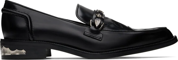Toga Pulla Black Heel Detail Loafers