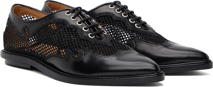 Toga Pulla Black Lace-Up Oxfords - Image 4