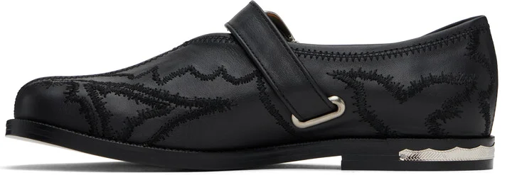 Toga Pulla Black Leather Loafers - Image 3
