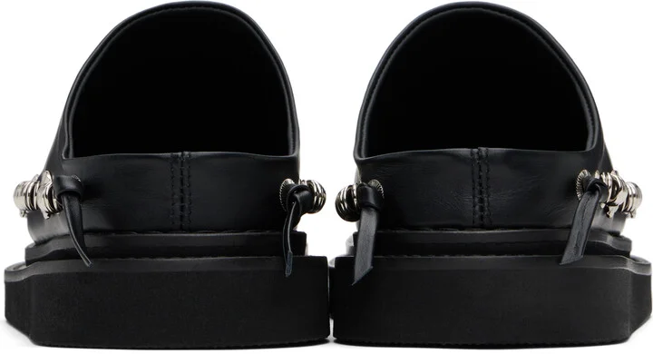 Toga Pulla Black Leather Slip-on Loafers - Image 2