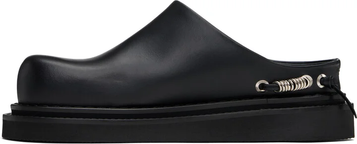Toga Pulla Black Leather Slip-on Loafers - Image 3