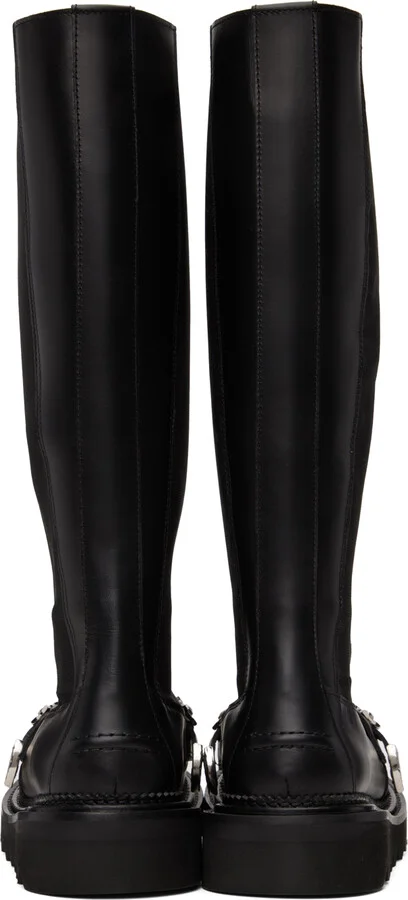 Toga Pulla Black Leather Tall Boots - Image 2