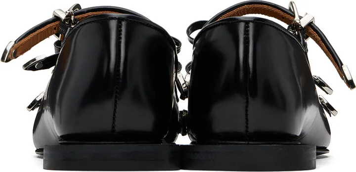 Toga Pulla Black Mary Jane Ballerina Flats - Image 2