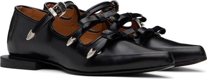 Toga Pulla Black Mary Jane Ballerina Flats - Image 4