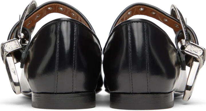 Toga Pulla Black Mary Jane Buckle Ballerina Flats - Image 2