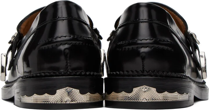 Toga Pulla Black Metal Loafers - Image 2