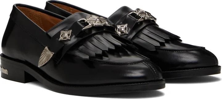 Toga Pulla Black Metal Loafers - Image 4