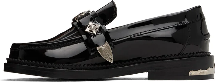Toga Pulla Black Metal Loafers - Image 3