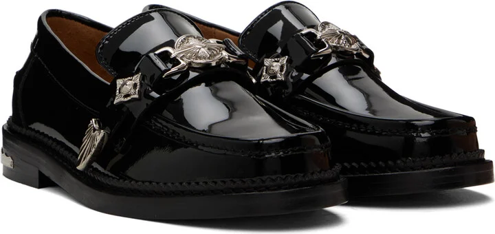 Toga Pulla Black Metal Loafers - Image 4