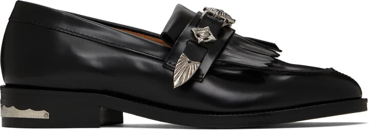Toga Pulla Black Metal Loafers