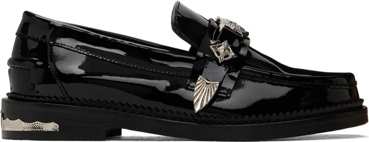 Toga Pulla Black Metal Loafers