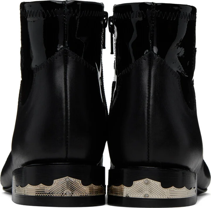 Toga Pulla Black Paneled Boots - Image 2
