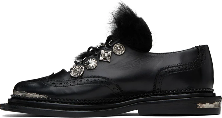 Toga Pulla Black Perforated Oxfords - Image 3