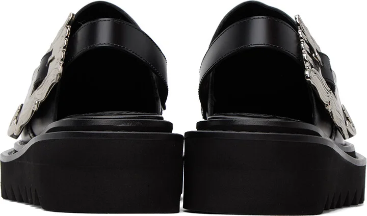 Toga Pulla Black Pin-Buckle Mules - Image 2