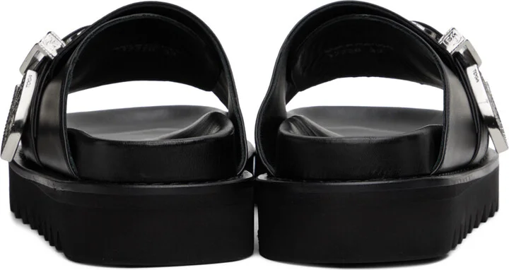 Toga Pulla Black Pin-Buckle Sandals - Image 2