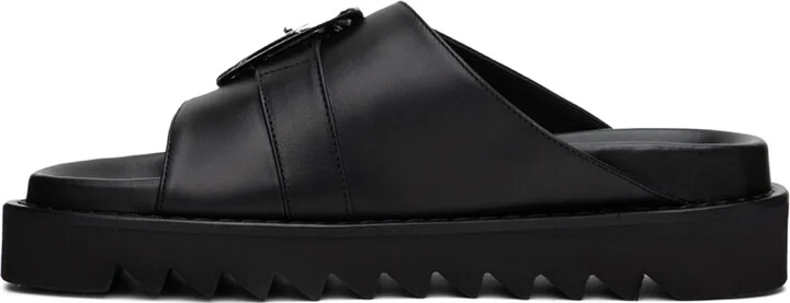 Toga Pulla Black Pin-Buckle Sandals - Image 3