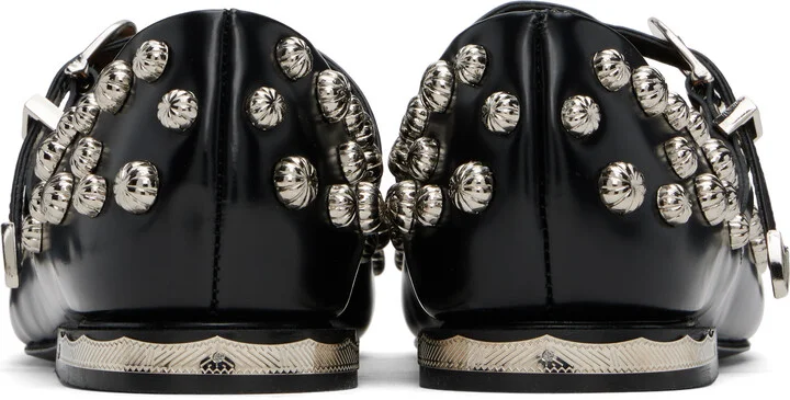 Toga Pulla Black Polido Ballerina Flats - Image 2
